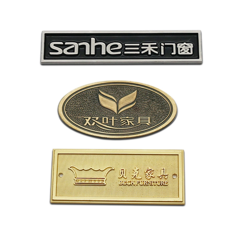 Advertising Metal Sticker Dog Name Tag Brand Logo Furniture Kitchen Appliance Fashion Garment Shoe Bag Zinc Label Plate