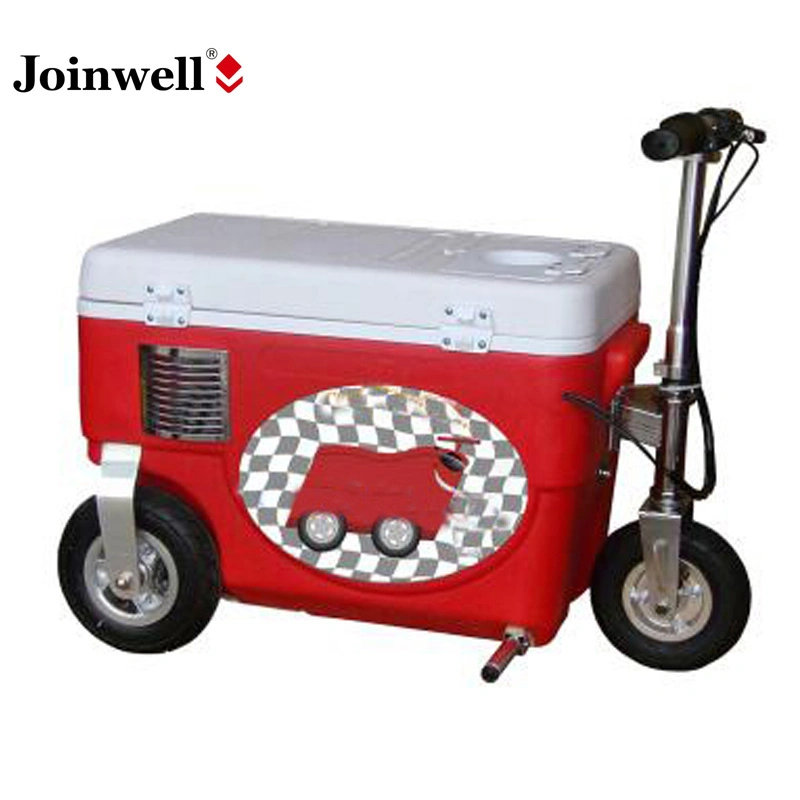 Boîte de refroidisseur avec chariot électrique à moteur avec roue principalement utilisée Pour le divertissement