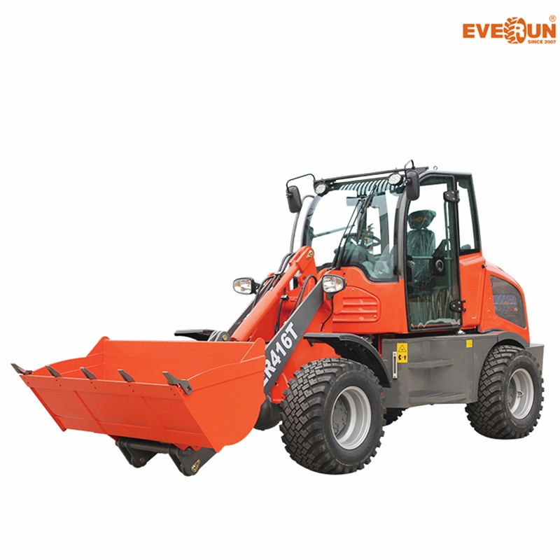 Everun Er416t 1.6t CE Approved Multifunction Articulated Front End Small Compact Mini Wheel Loader