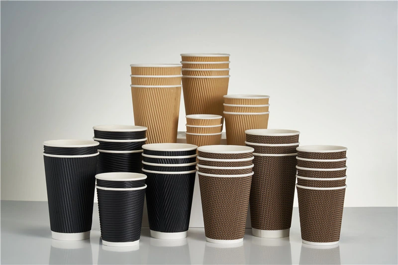 Eco Double Wall Coffee Cups 8oz 12oz 16oz Use Same Lid