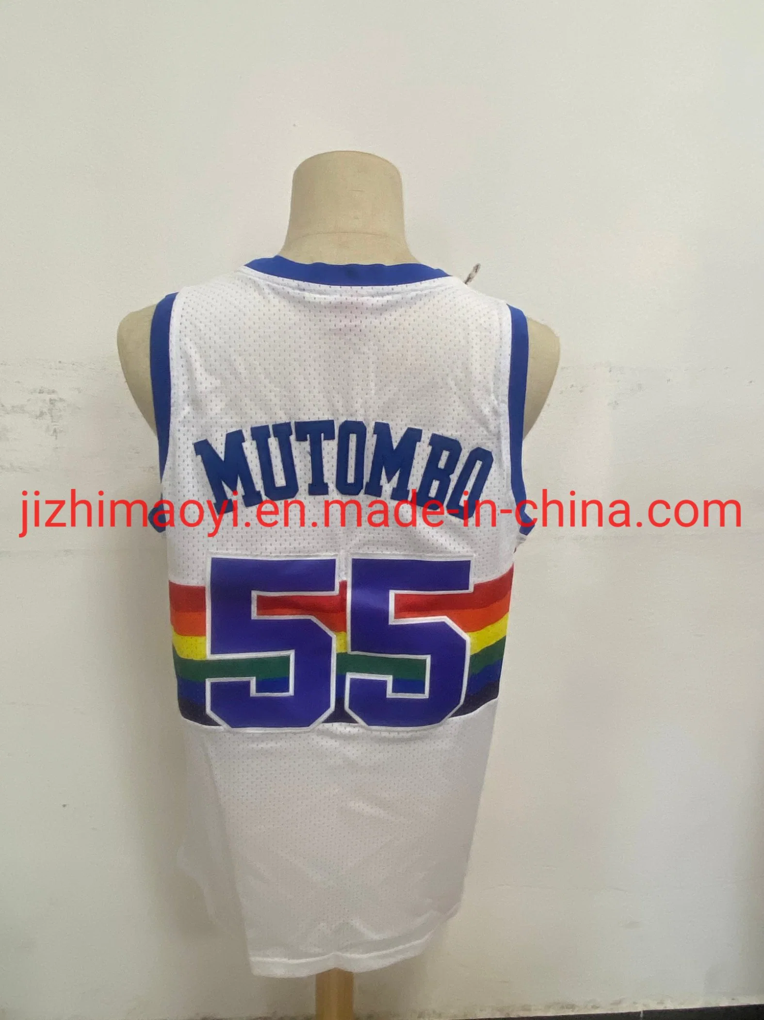 Denver Nuggets Dykembe Mutombo Swingman Jerseys Vest Tank para hombre al por mayor Top malla Sportswear