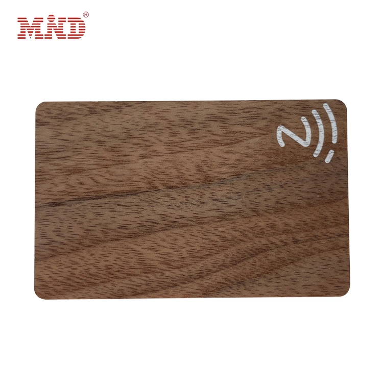 L'impression de luxe de bambou Cherry Birch Puce balise NFC Ntag 213 Carte bois NFC