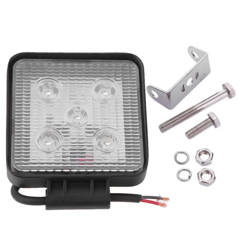 Barra de LED 4 cuadrados luz LED de trabajo para la Moto off-road Alta Baja 4X4 Quadrado Redondo inundación Spot Coche Faro LED 5pcs 3W LED Barra de LED LED de luz de faro.