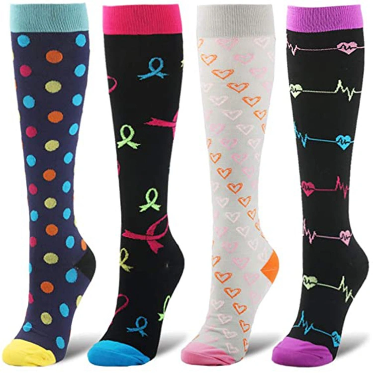 Chaussettes de sport à effet bouclé unisexe fait sur mesure Happy Socks &amp; bonneterie chaussettes de sport de compression personnalisées pour Femme