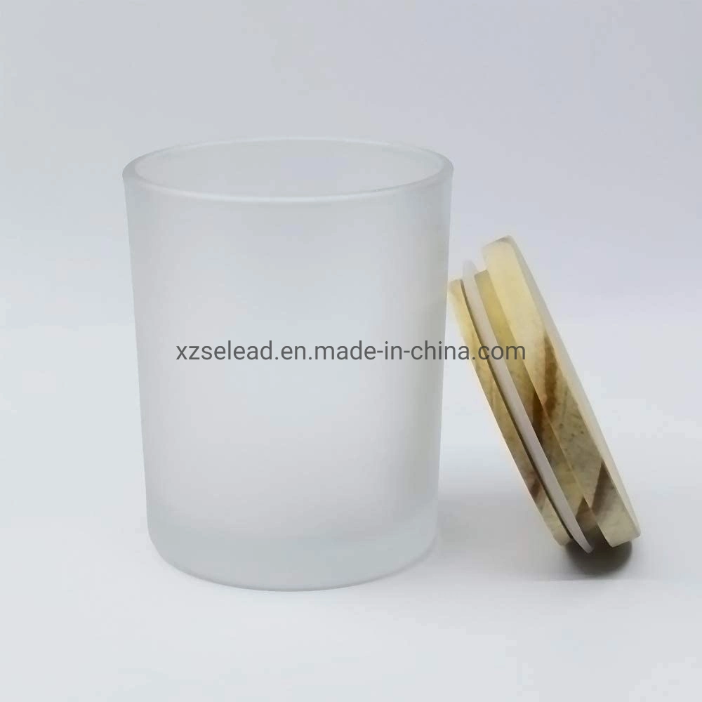 Hot Sale Glass Candle Holder Glass Candle Jar with Lid