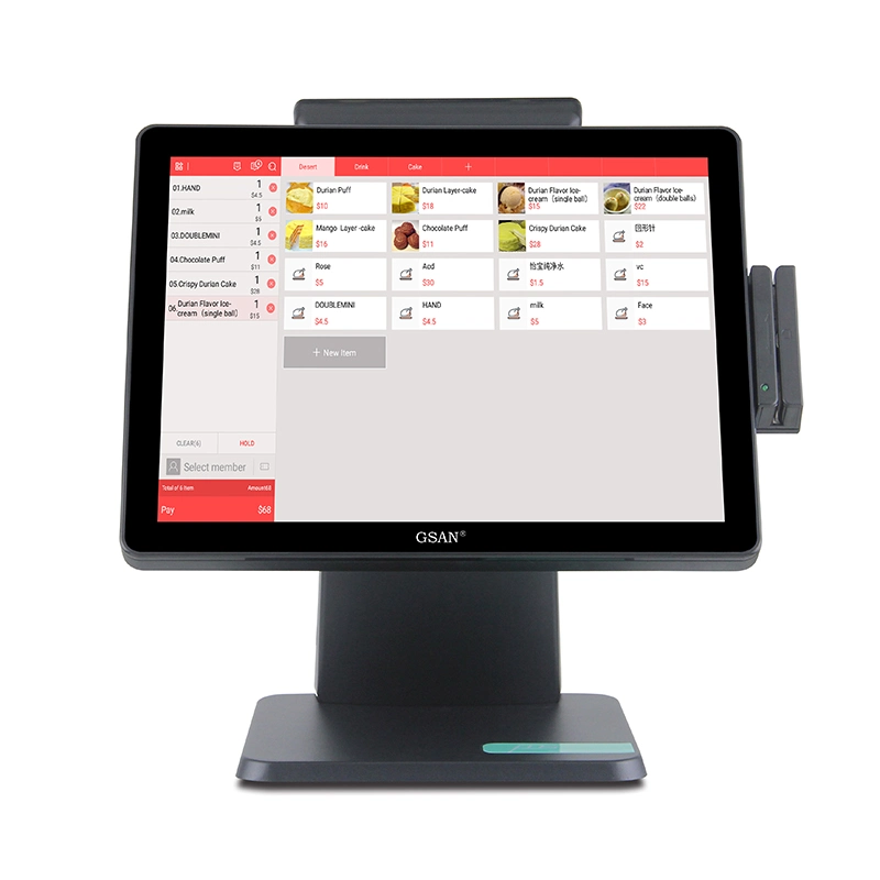 15 Inch Metal Base POS Cash Register with Msr Reader