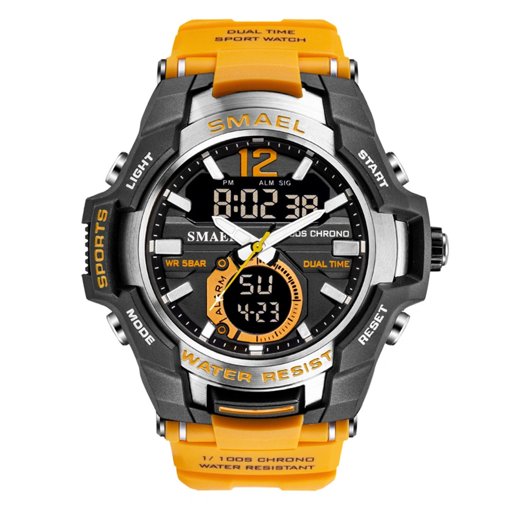 Red Personality Alloy Outdoor Watch Men's Large Dial Sports Electronic Watch Waterproof Watches