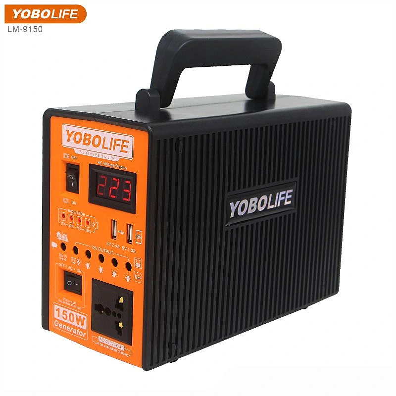 Yobolife 220V 150W de salida y 12V de la luz solar con paneles solares 60W