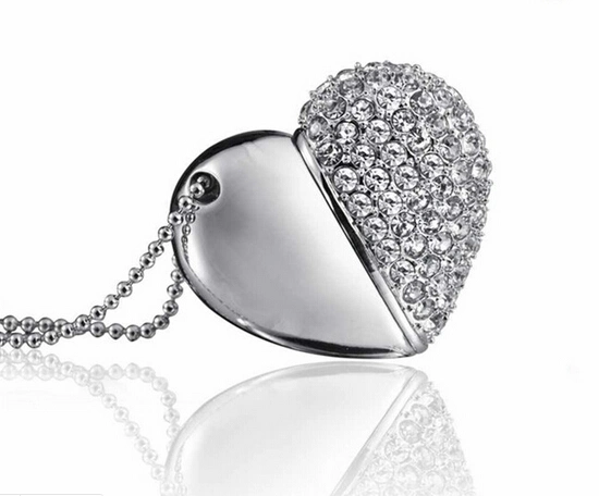 Gift Diamond Heart Shape USB 4G 8g