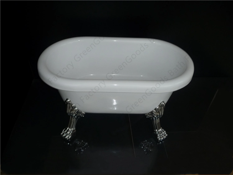 CE Factory Supplier Contemporary Design Acrylic Bathtub Small Size Freestanding Soaking Baby Clawfoot Bath