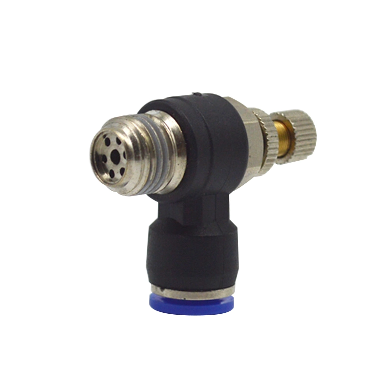 SL Type Pneumatic Quick Connector Regulating Valve One-Way Fitting Adjustable Throttle Valve Air Pipe Joint Fittings