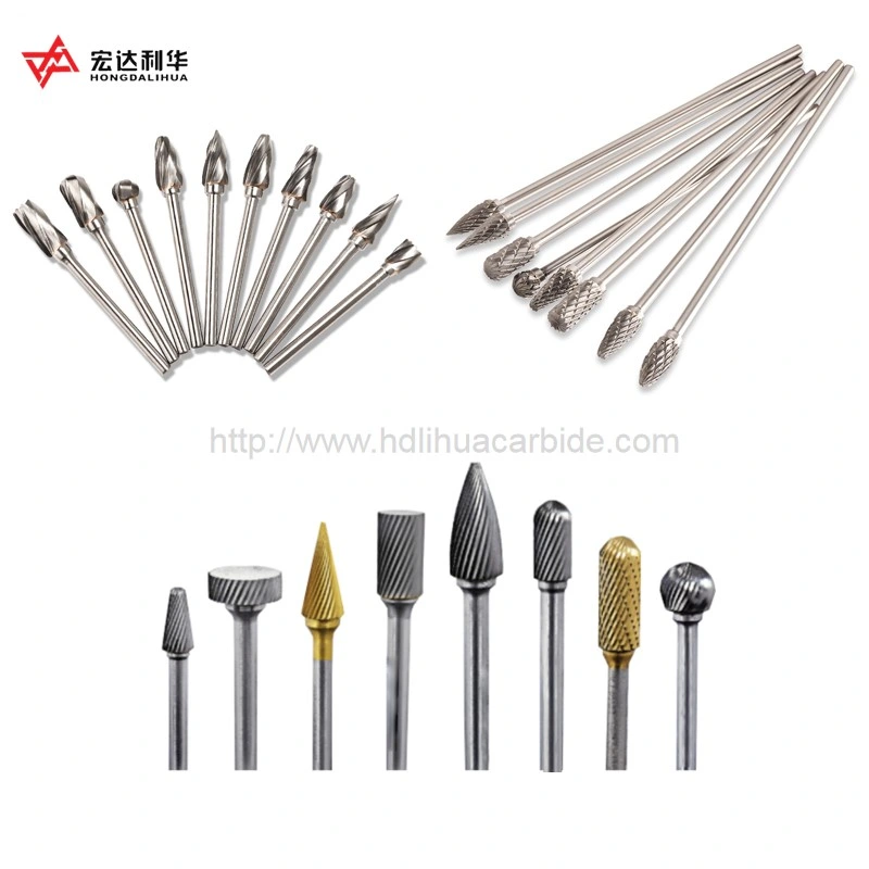 1/8'' Shank Solid Carbide Burrs, Rotary Cutters, Rotary Files with 3mm, 6mm, 8mm, 10mm, 12mm, 16mm Shank Diameter with Single or Double Cutters