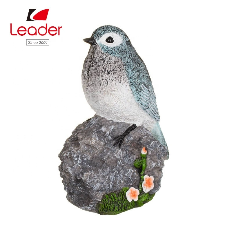 Produits de décoration de jardin en résine de l'artisanat fait main réaliste des statues d'oiseaux