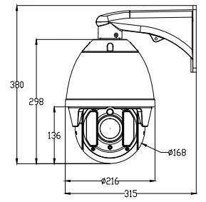 Fsan 1080P 20X Optical Zoom Network IP66 PTZ Security CCTV Surveillance Network Camera