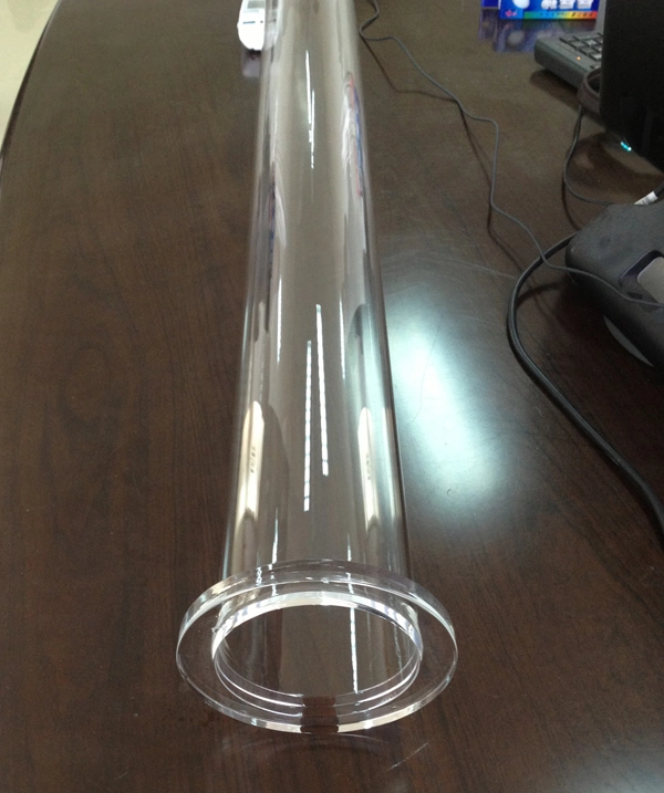 Clear Quartz Furnace Tube with Large Flange and Ball Head Joint