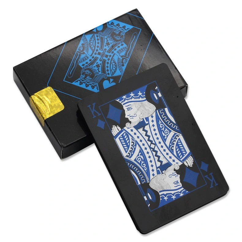 Impresión personalizada papel básico negro reciclable ecológico clásico 54 Tarjetas de Póquer Logo personalizado Casino profesional de cartas de juego