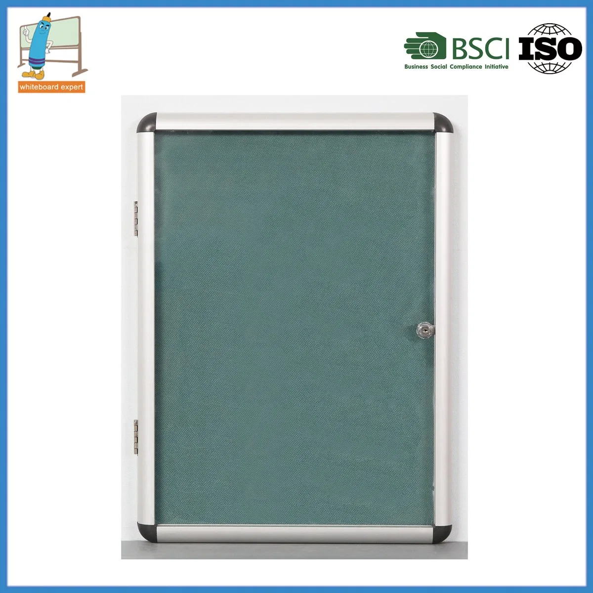 900X1200mm Wall Mount Lockable Notice Board for Office