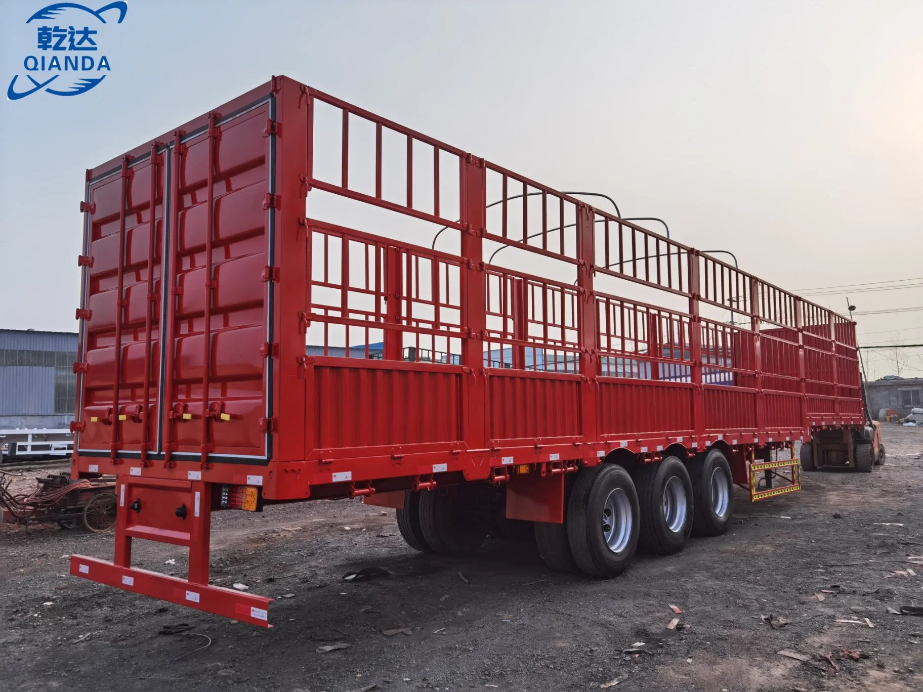 Fabricante de vendas directas 3 Eixos Empurrador Granel Jogo semi reboque Carreta de transporte de carga da barragem para venda