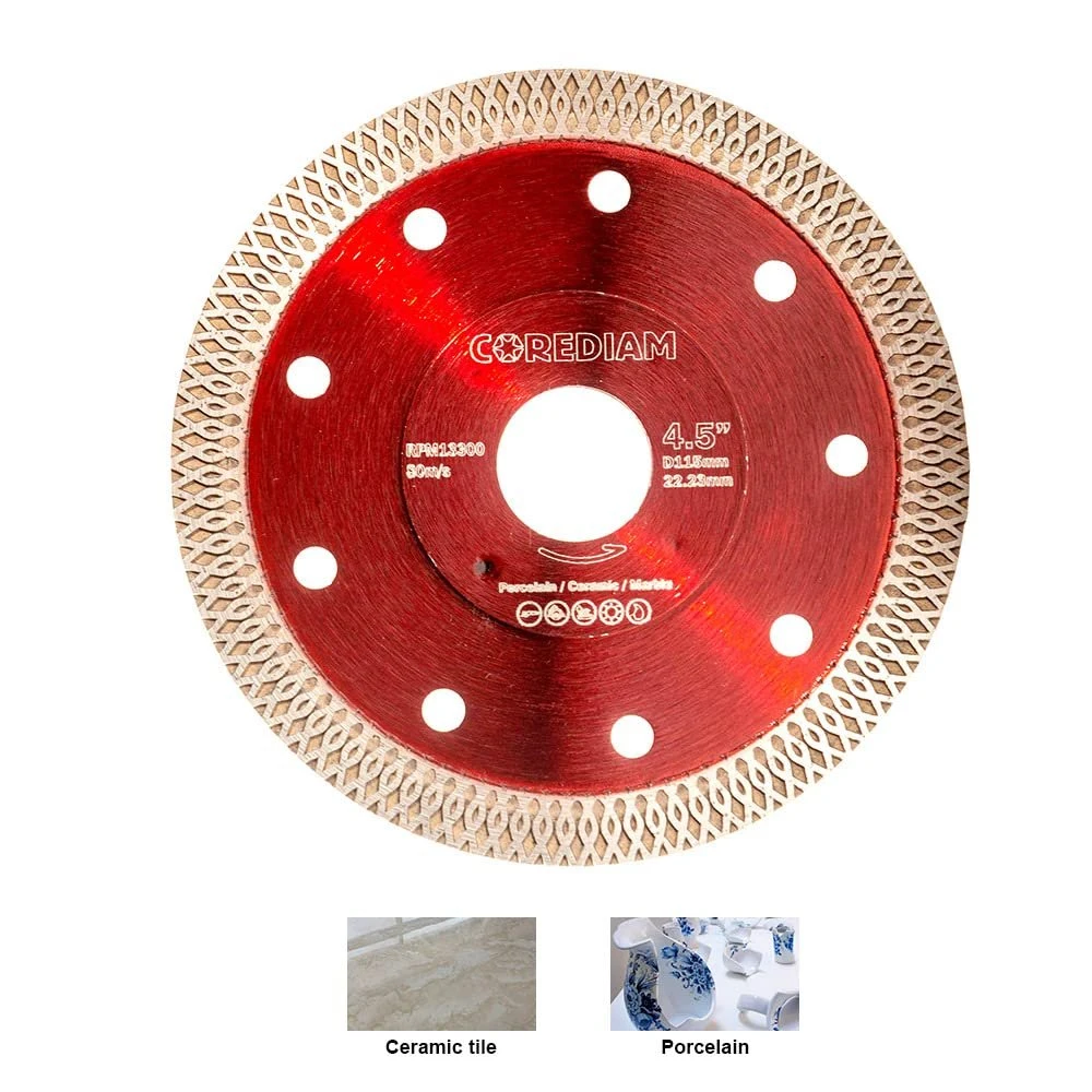 115mm Super Thin Mesh Turbo Diamond Porcelain Saw Blade De Made in China/Outils de coupe