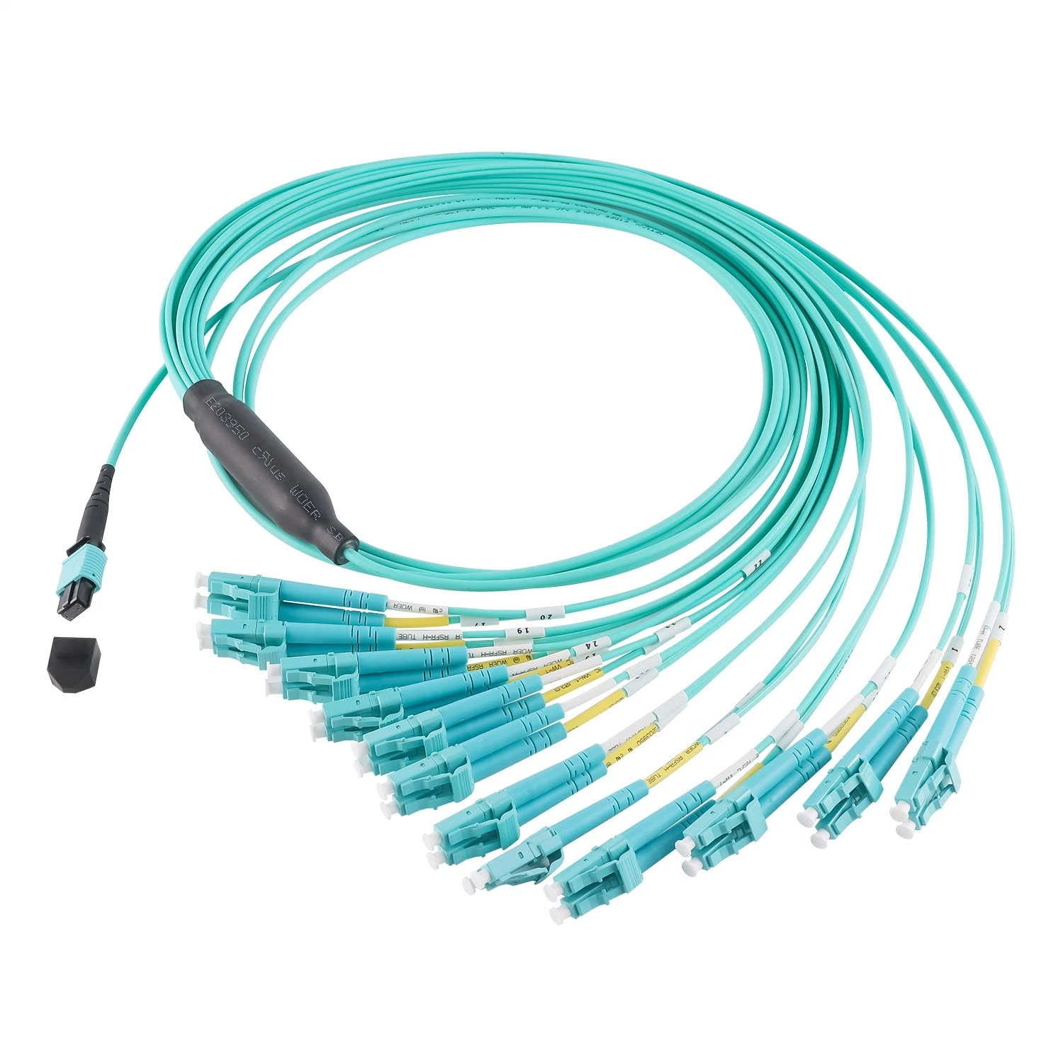 Chine 12/24/48/96/144 Core LC/Sc/St/FC Connecteur MPO/MTP FTTH Intérieur Extérieur Câble de Raccordement Optique à Fibre Optique LSZH PVC Blindé Gouttelette Pigtail Jumper Wire Cable