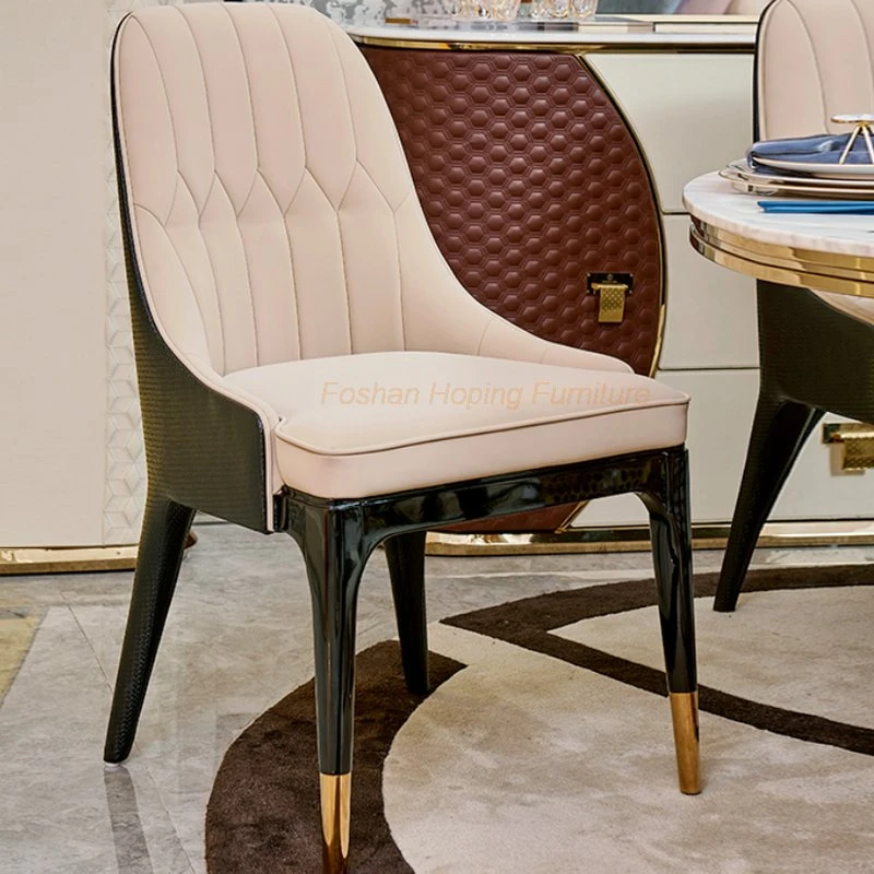 Silla de ocio moderna, blanca suave, silla de lujo, personalización Mobiliario de mesa para el Restaurante Bar del Hotel