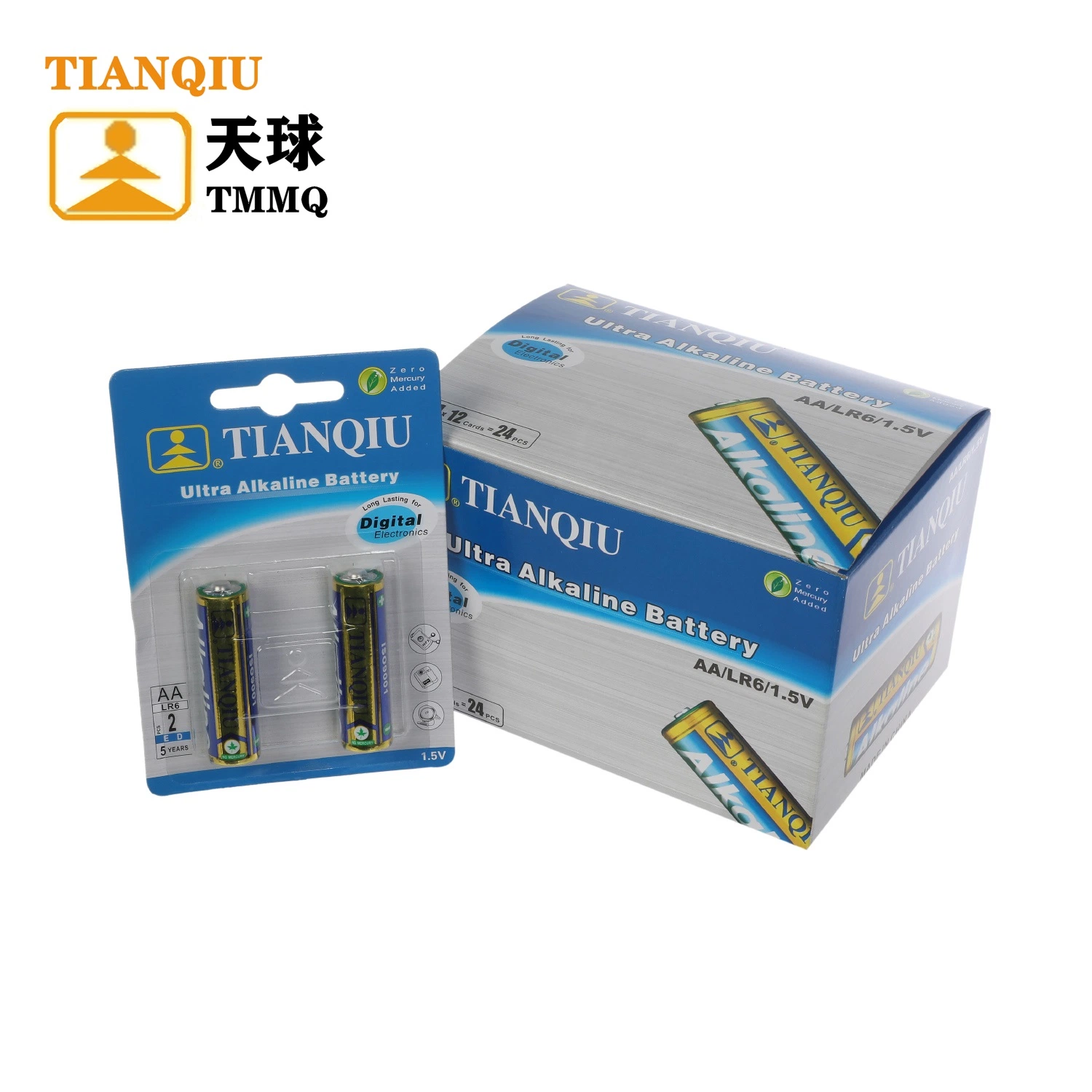 Tianqiu AA alcalina LR6 1,5V de pila seca fábrica al por mayor Precio Reloj