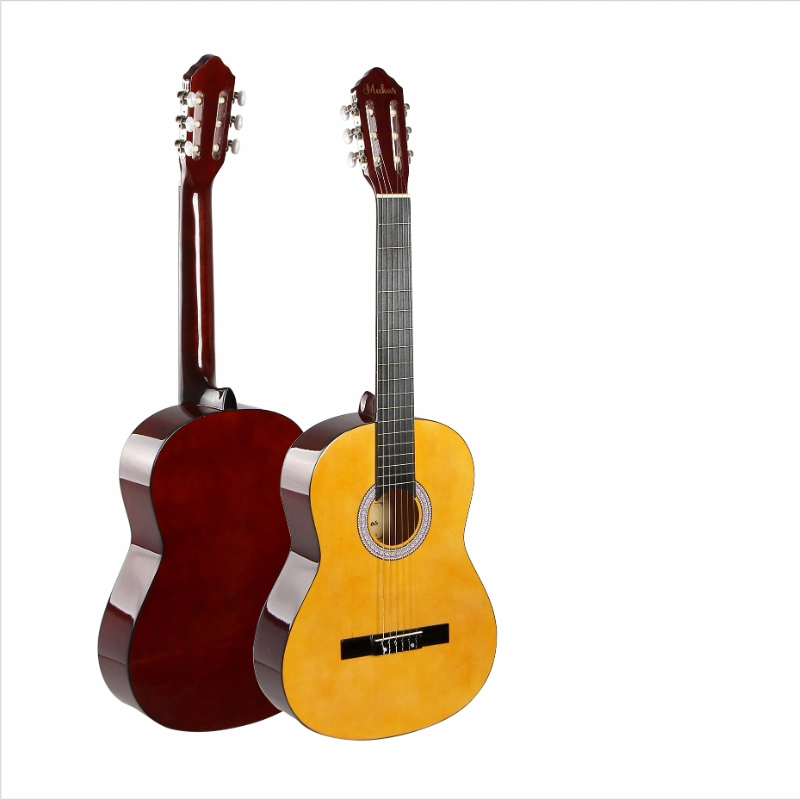 Grossista 39 polegadas Principiante Musical instrumento Glossy nylon String Classic Guitar