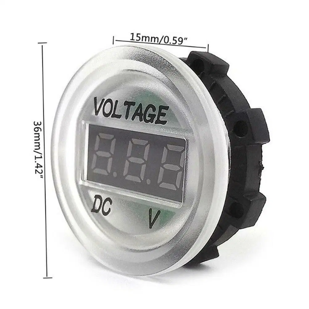 12V-24V Car LED DC Digital Display Voltmeter Waterproof Digital Voltage Meter Display Voltmeter