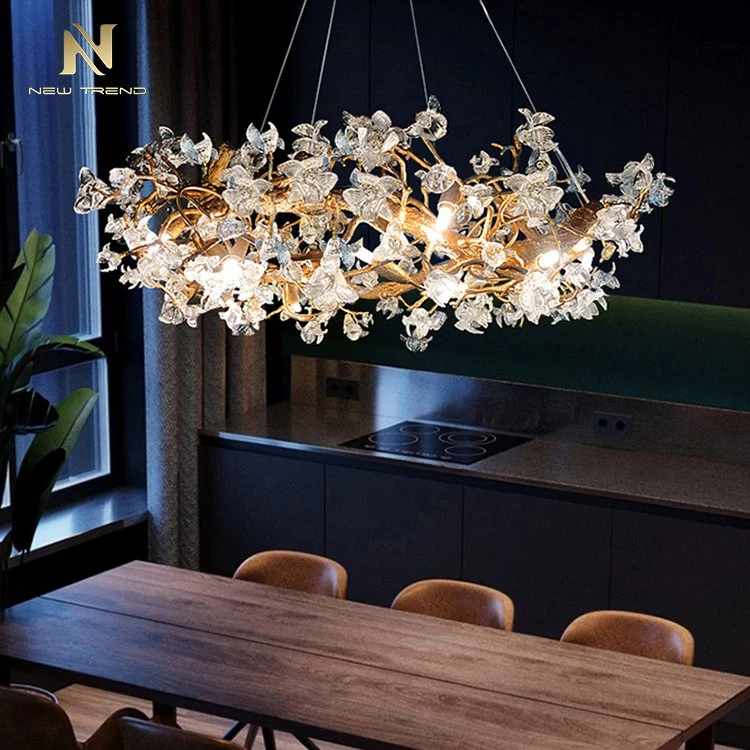 Contemporary Style Indoor Hotel Decoration Modern Luxury Glass Chandelier Lighting