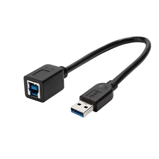 Black USB Am to USB Bf Extension Cable