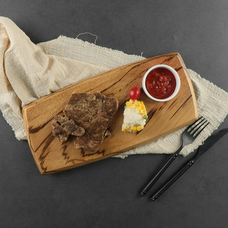 Wood Cutting Board Wooden Steak Plate for Restaurant