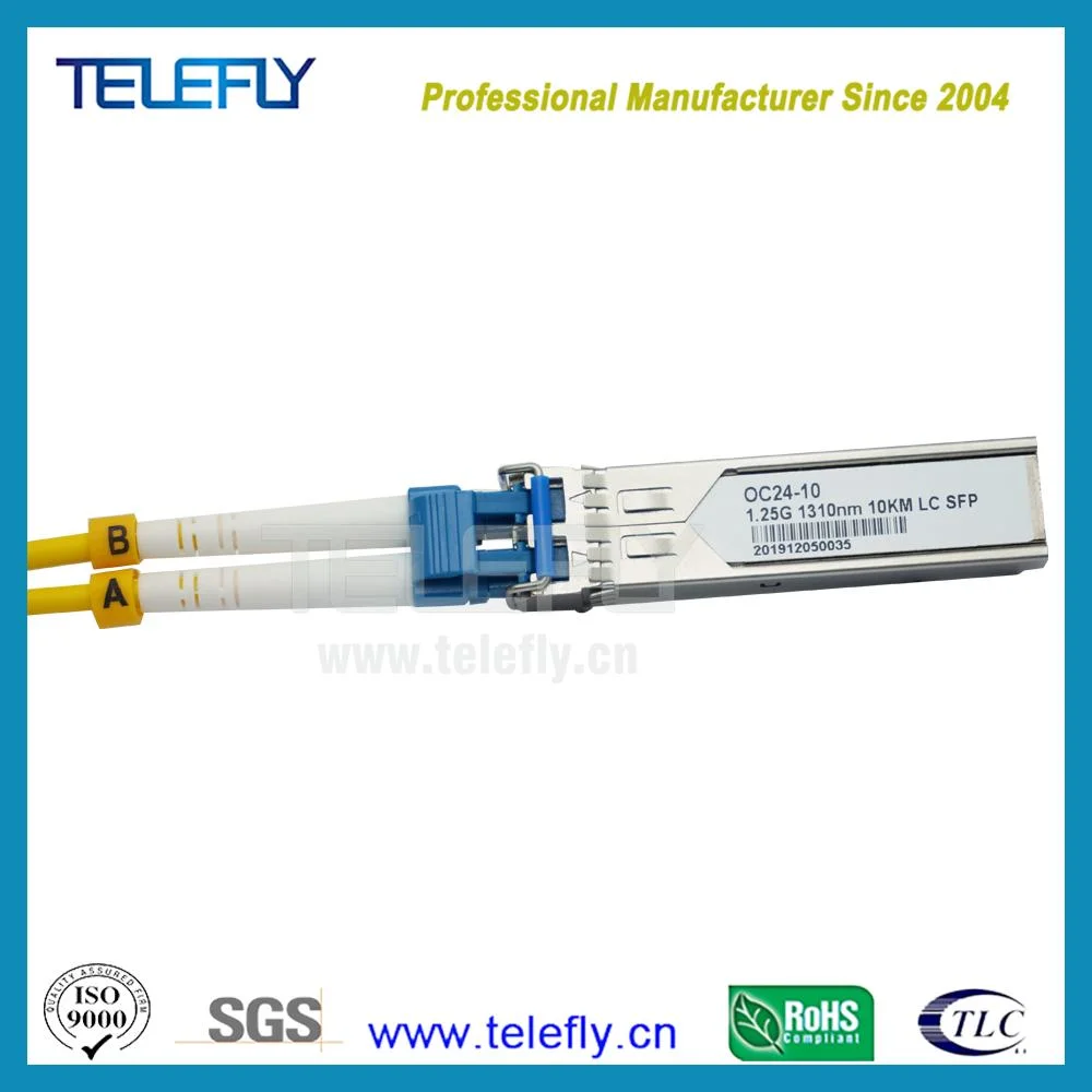 Fiber Optical Module 1.25g Duplex Sm 1310nm LC 10km SFP Transceiver