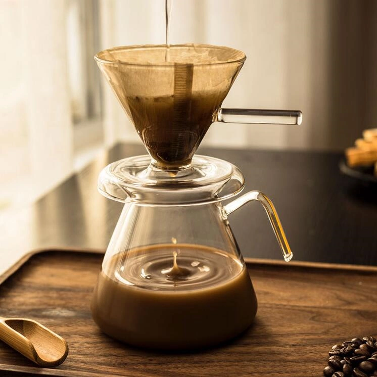 Hand Brew Kaffee Filter Set Hohe Borosilikatglas Hitzebeständig Kaffeemaschine