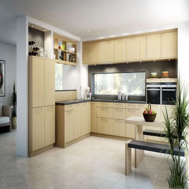 Hz nuevo diseño de estilo europeo, laca de madera moderno de lujo Mini Set completo de cocina armario portátil modular para el hogar
