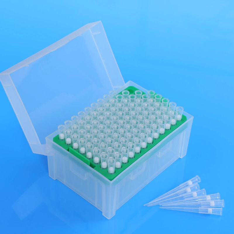 Disposable Filtered 200UL 1000UL Sterile Universal Type Blue Yellow Pipet Pipette Tips with Filter