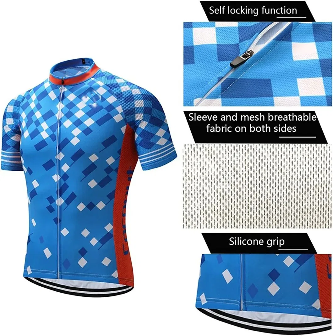 Custom Sublimation Unisex Printing Sportswear Bike Clothes Camiseta de ciclismo