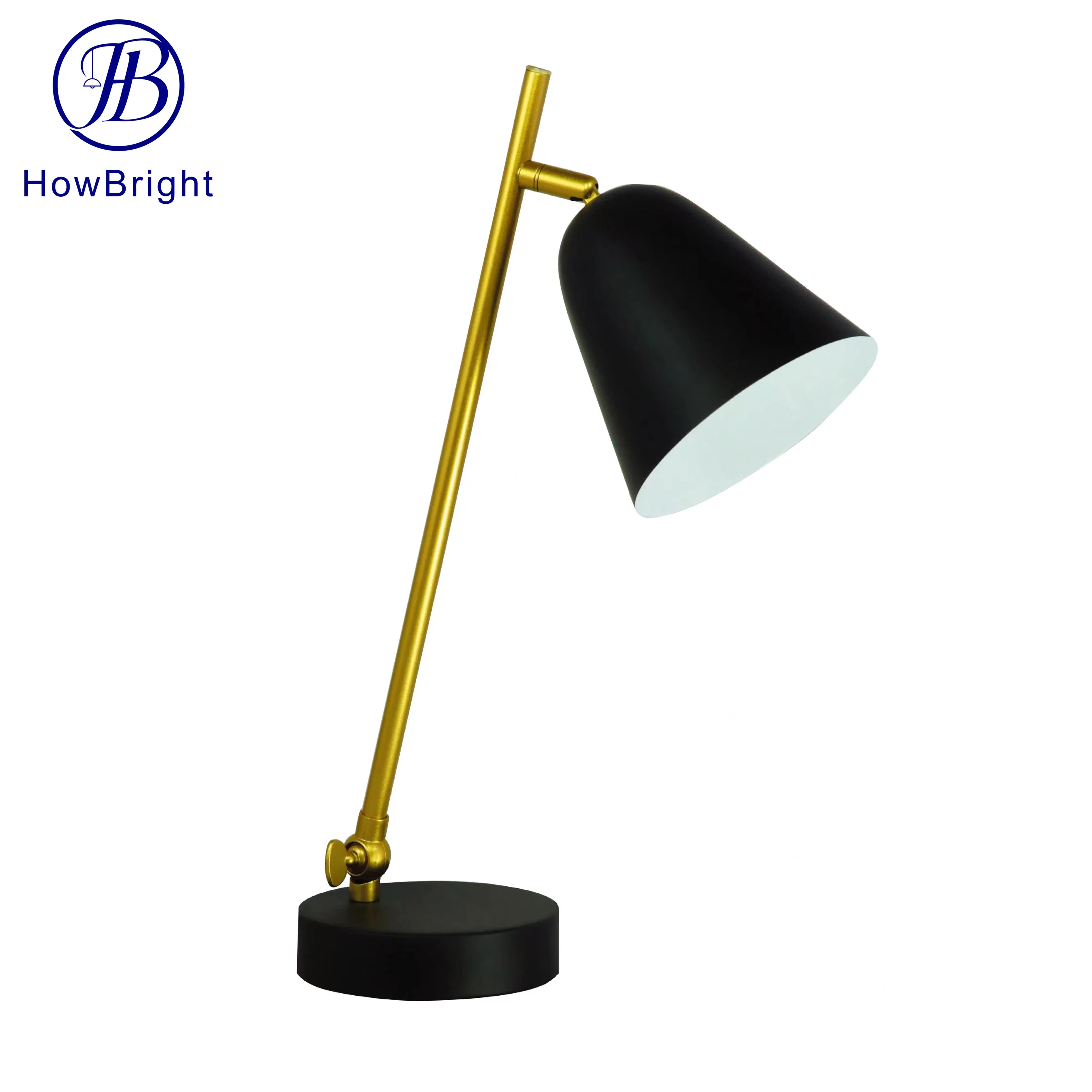 How Bright Modern Light Flexible E14 Decorative Black Gold Book Reading LED Desk for Restaurant Hotel Bedroom Table Lamp