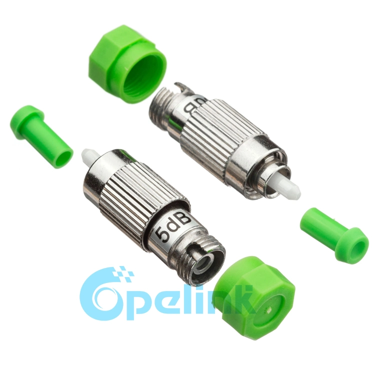 FC/APC Optical Fixed Attenuator Plug-in Fiber Optic Attenuator, Male-Female, Singlemode