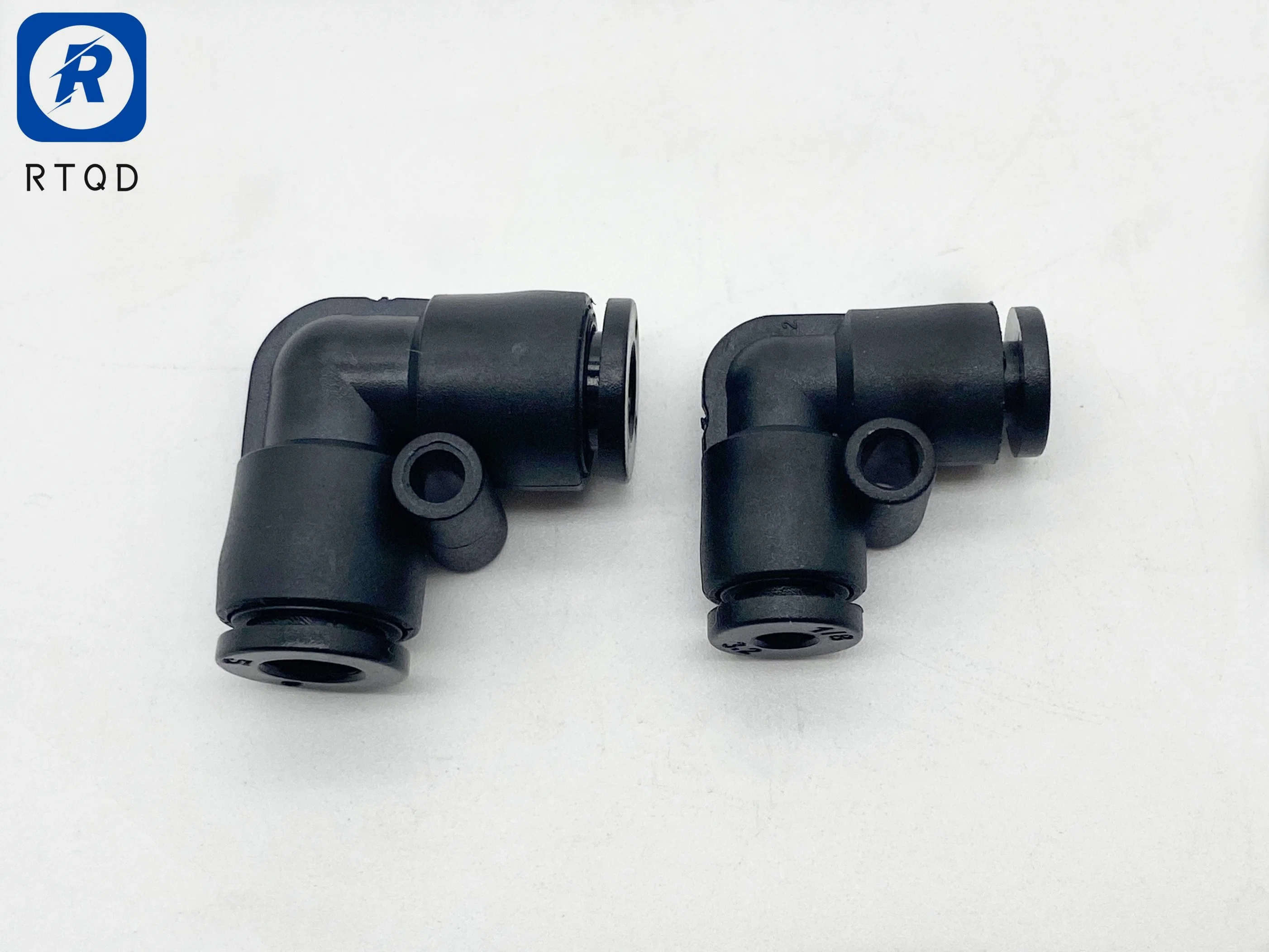 Low Price High quality/High cost performance  Pneumatic Fitting Two Way V Type Pneumatic Fitting with Black Color PV Series PV 3/5