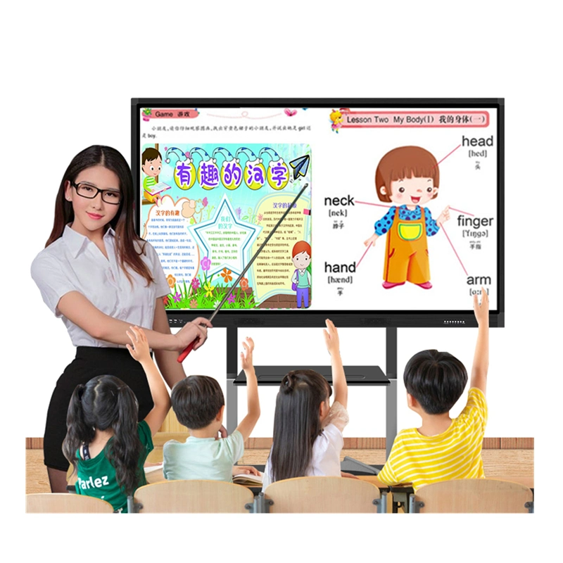 75 Inch PC Inbuilt All in One Touch 4K OPS Multi IR Touch Panel Electronic Smart Interactive Whiteboard