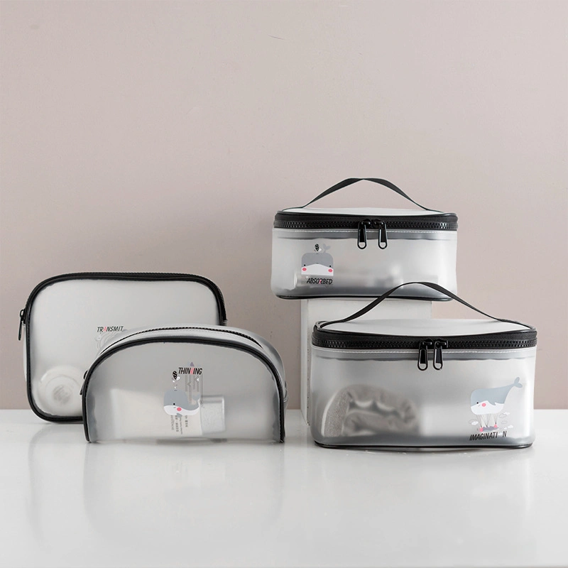 Transparent PVC Small Cosmetic Bag with Handle