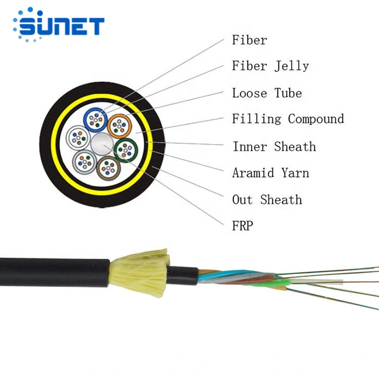 Ads/Gyffy con certificado de fábrica de fibra óptica de Anatel Self-Supporting exterior amplia gama de la antena de cable blindado