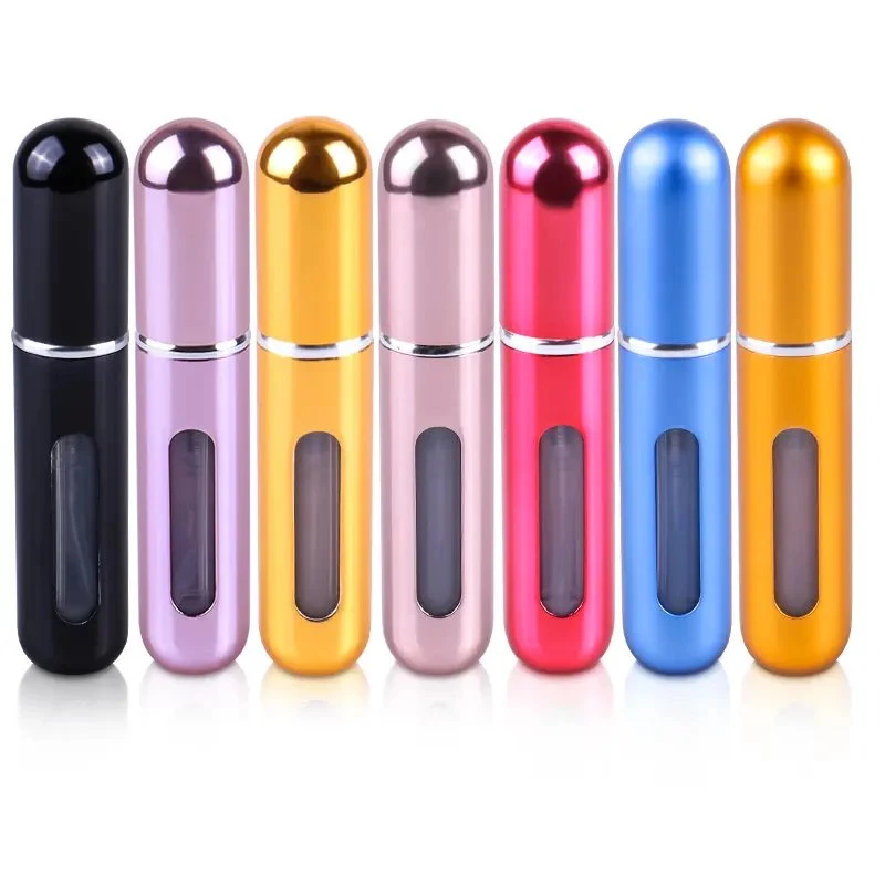 Aluminum Atomizer Refillable Empty 5ml Mini Plastic Perfume Spray Bottle Packaging Cosmetic Perfume Container