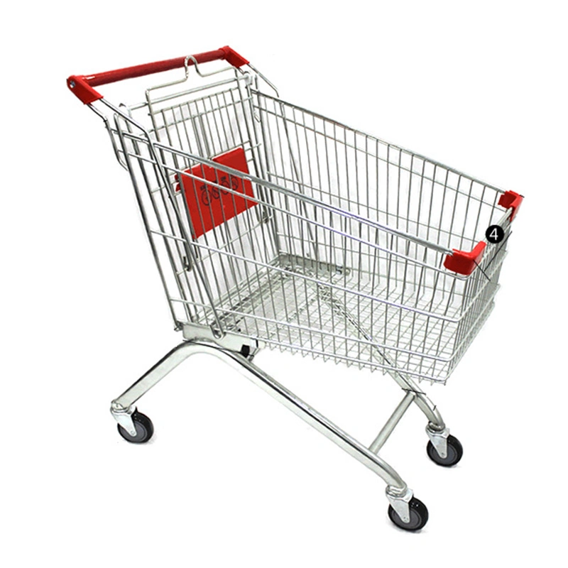 Large Capacity New Style Steel Zinc Supermarket Shopping Cart Trolley (JT-E01)