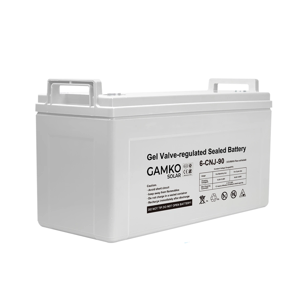 Batterie solaire pour balcon 600 W Ongrid 90 ah maintenance gratuite étanche à l'eau profonde Batterie à gel de stockage solaire cycle