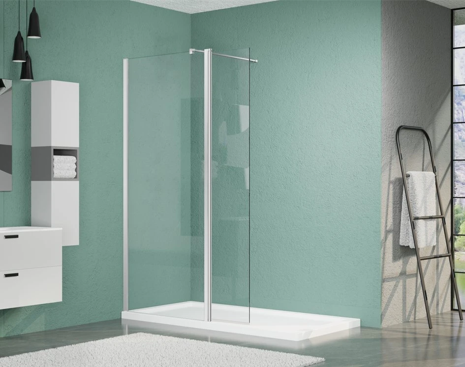 Productos de baño Ducha Puerta de cabina de ducha pantalla de caja fácil de limpiar Puerta de ducha de baño de vidrio templado