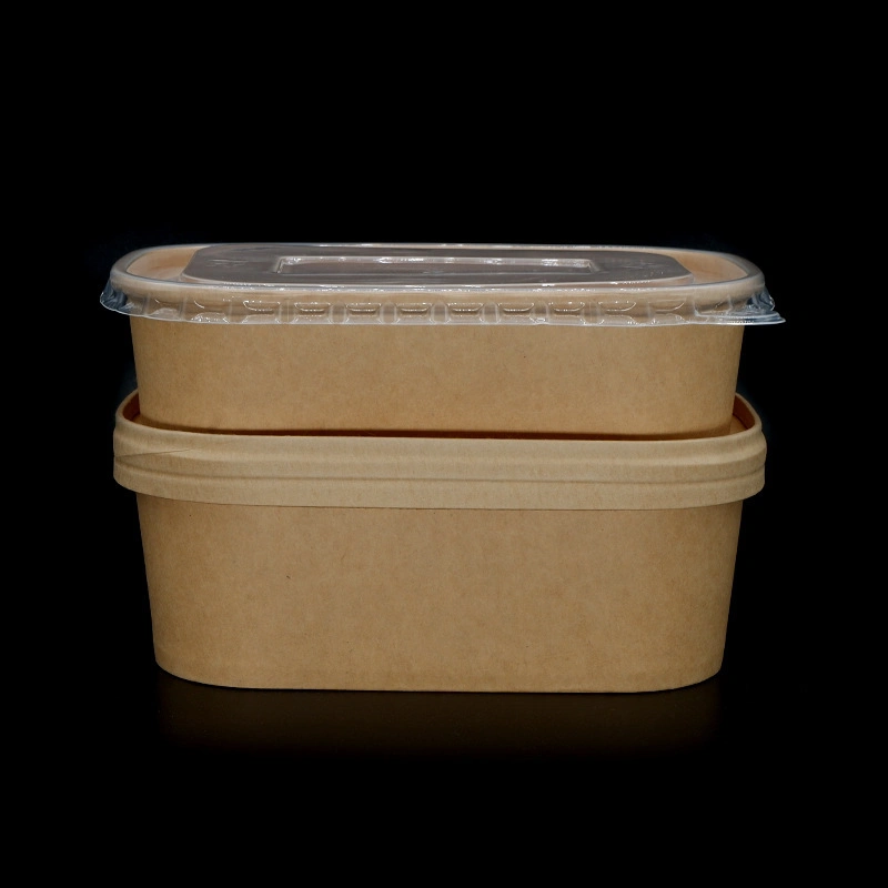 Eco-Friendly Square Kraft Paper Bowl Food Container