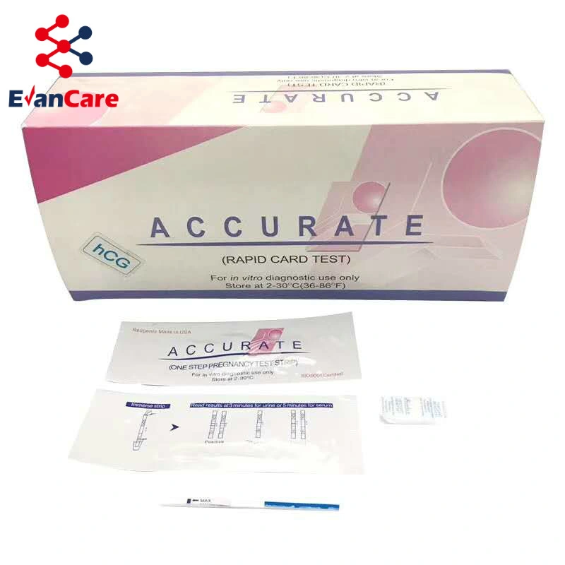Factory CE Approved HCG Test Pregnancy Strip Diagnostic Test Kit Medical HCG Cassette Test Rapid Strip