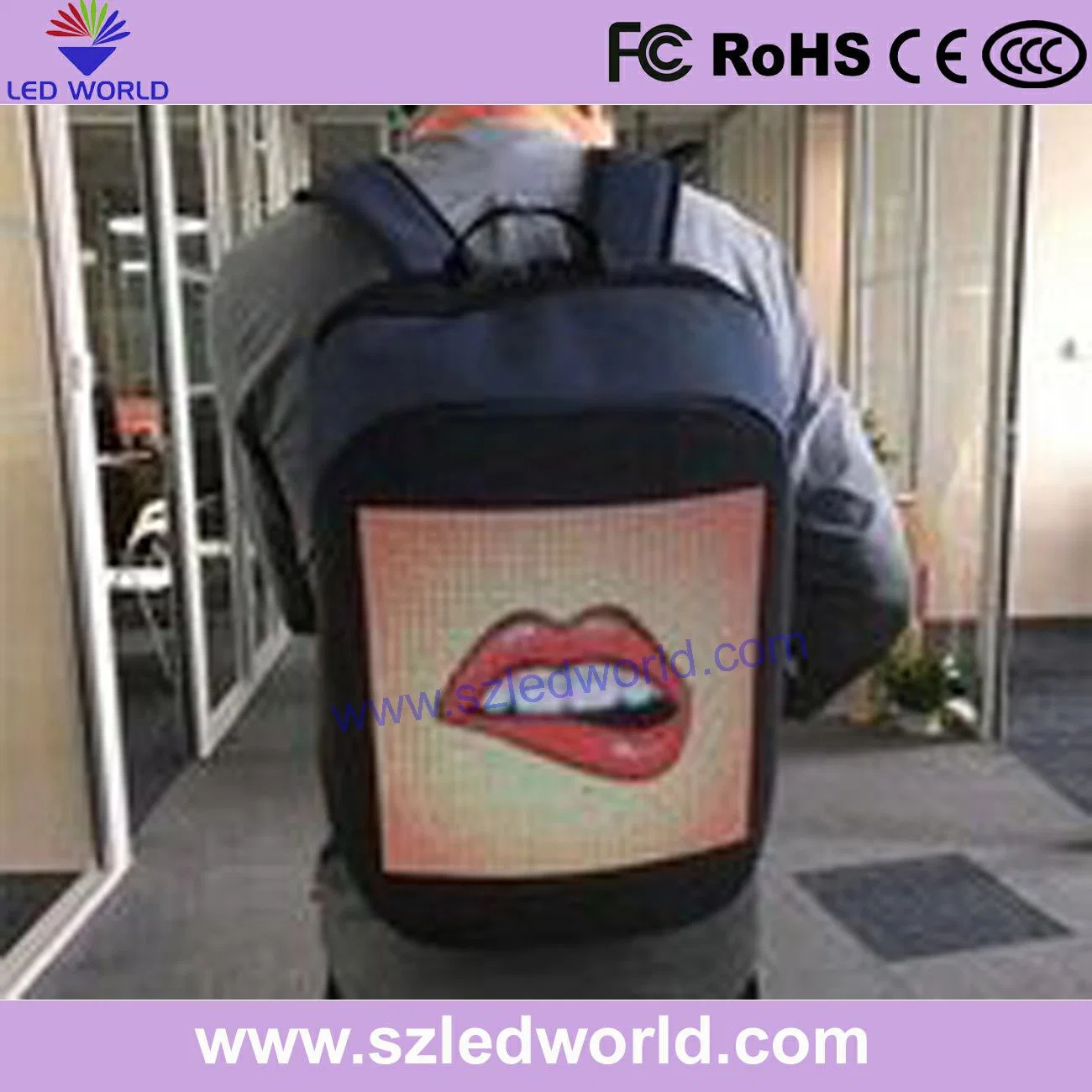 The Fashion Small Screen Vest Display LED Backpack for Catching Your Eyes