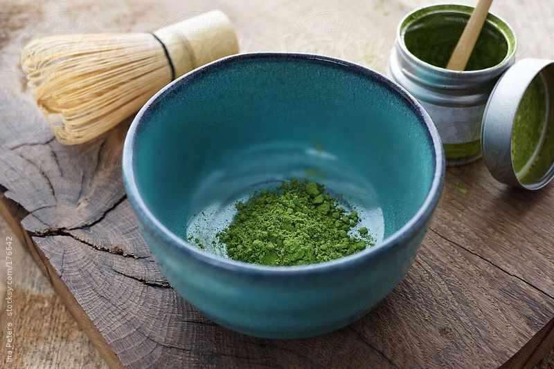 Matcha Powder Made of Pure Green Tea From Nature Aiding Digestion